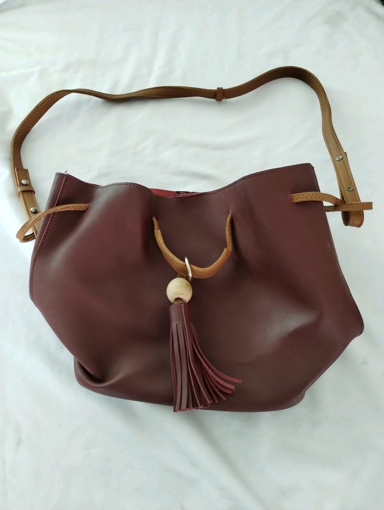 Burgundy Sling Bag (Women)