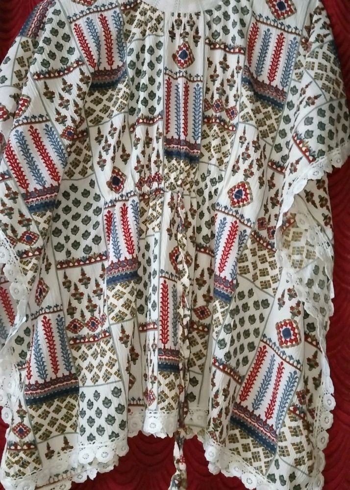 Printed Kaftan Top