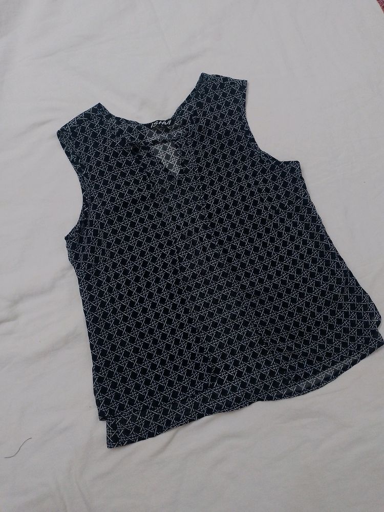 Dark Blue Sleeveless Top