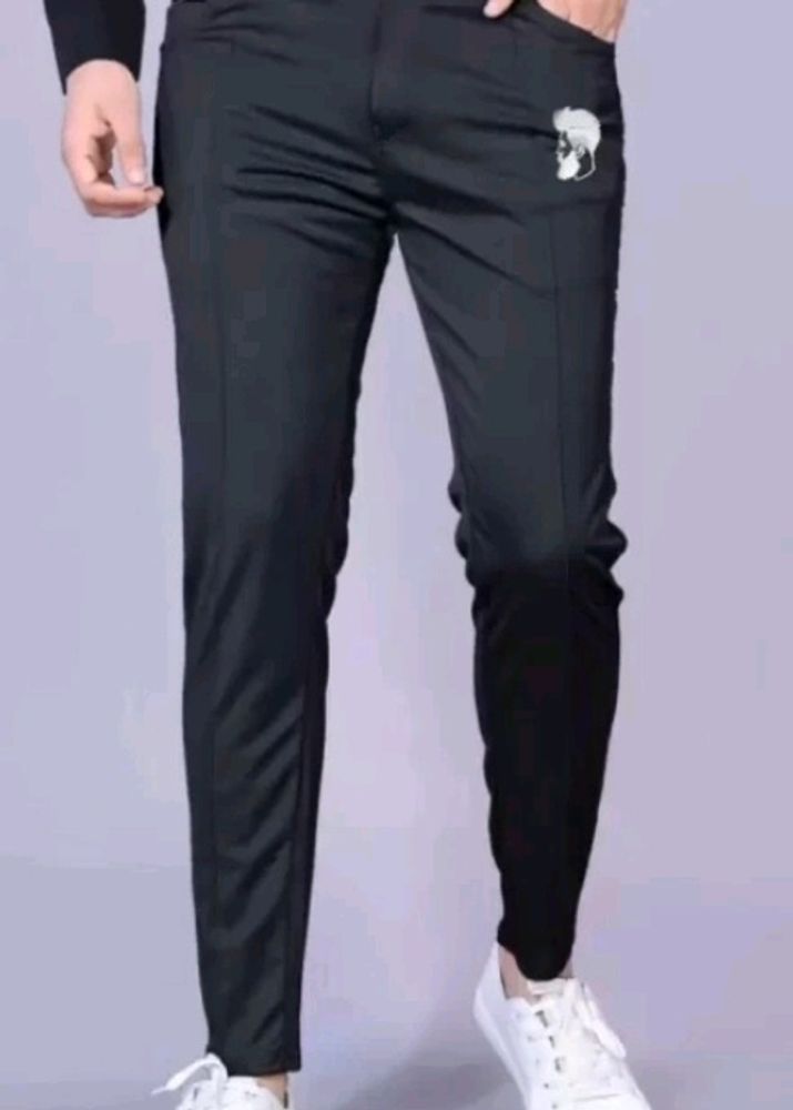 Solid Men Black Pant