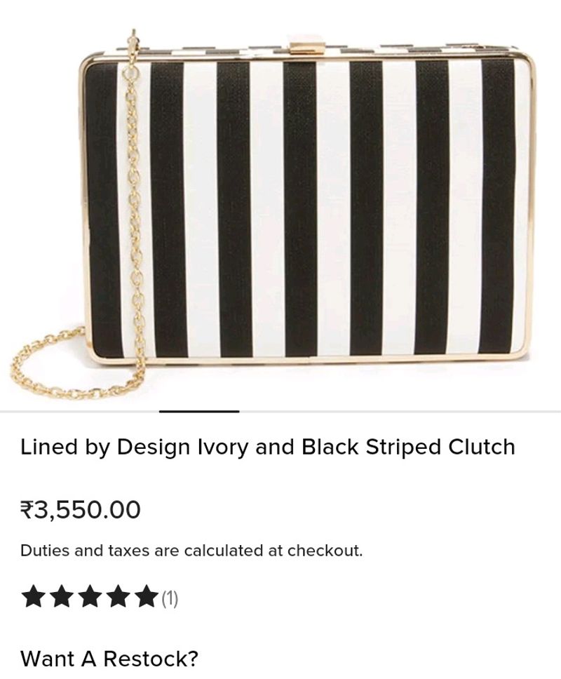 Black & White Clutch/Sling Bag