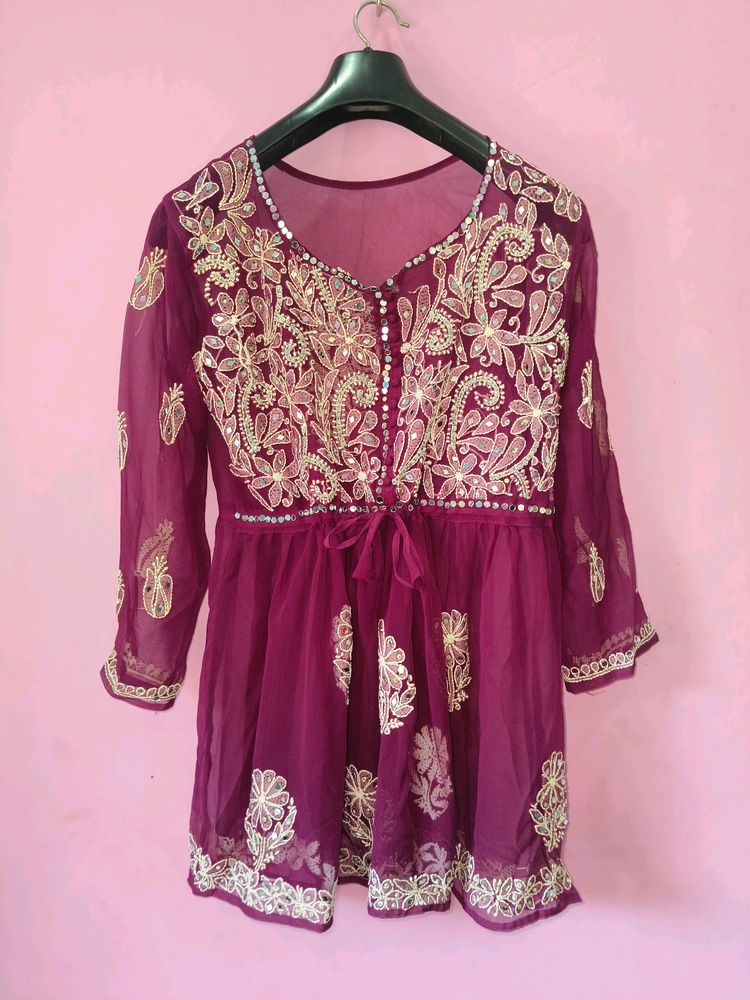 Real CHIKANKARI Kurti