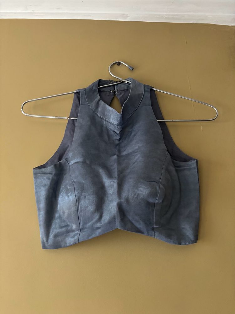 Grey indo-western Skirt top