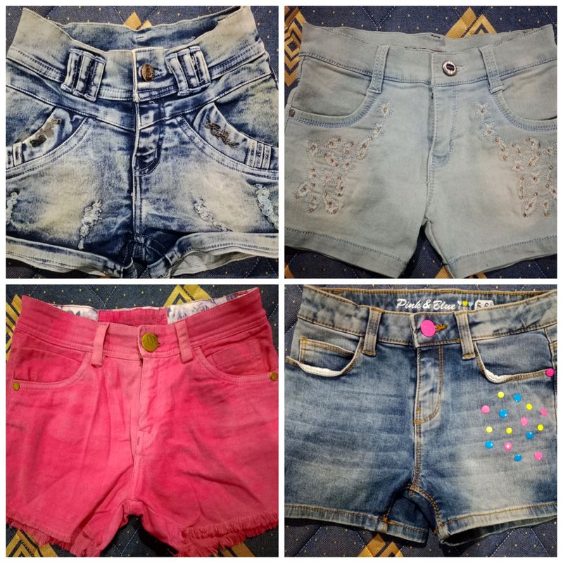 Combo Of 4 Shorts For Kids