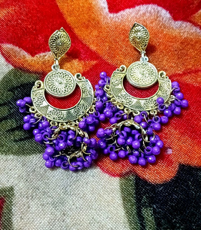 Purple Jhumka