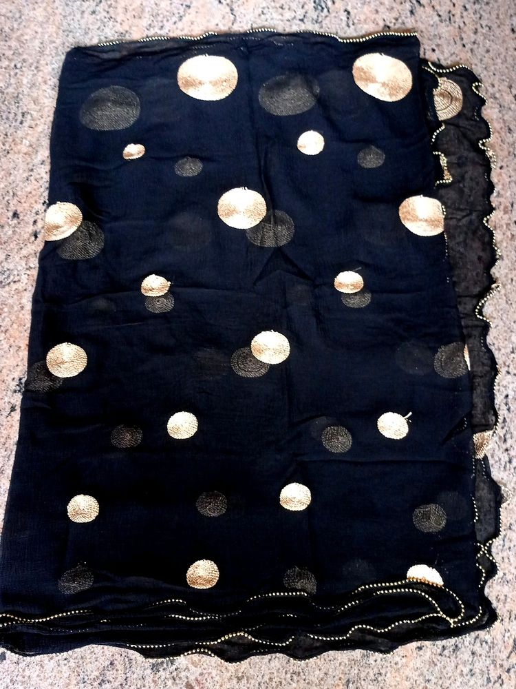 Z Black Moti Embroidered Duppata