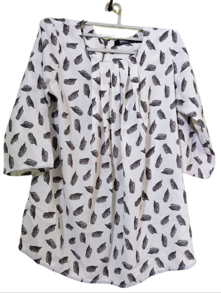 Owl Print Tunic Top Or Kurti