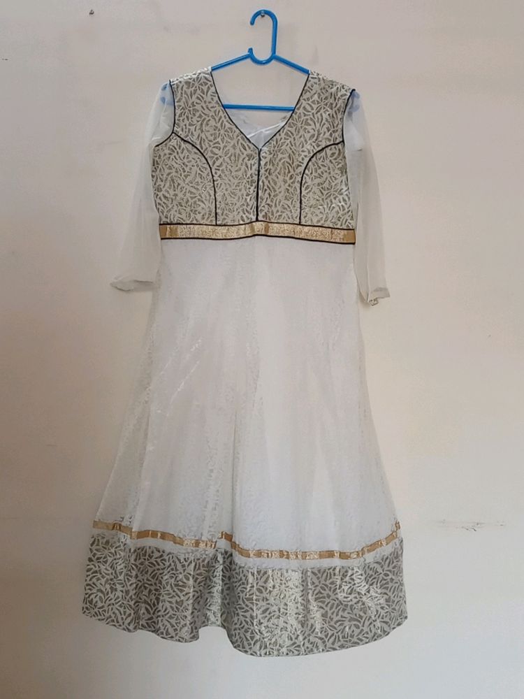 White Anarkali dress