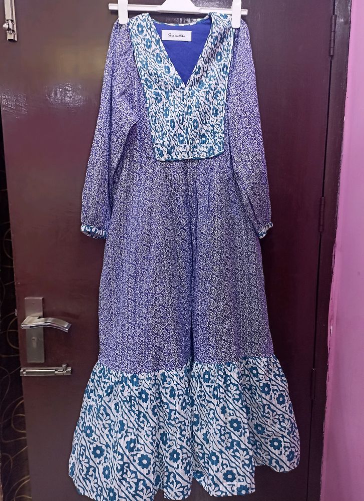 Pure Cotton Long Dress( Bust-38", Length -50")