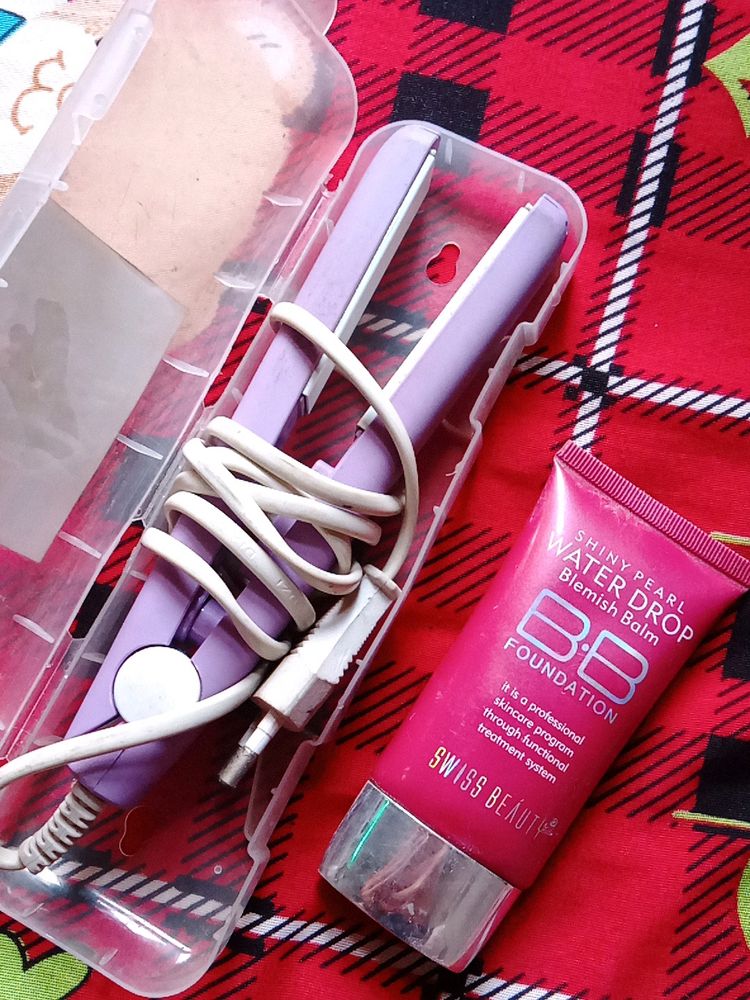 Hair Straightener & Foundation -(Free)