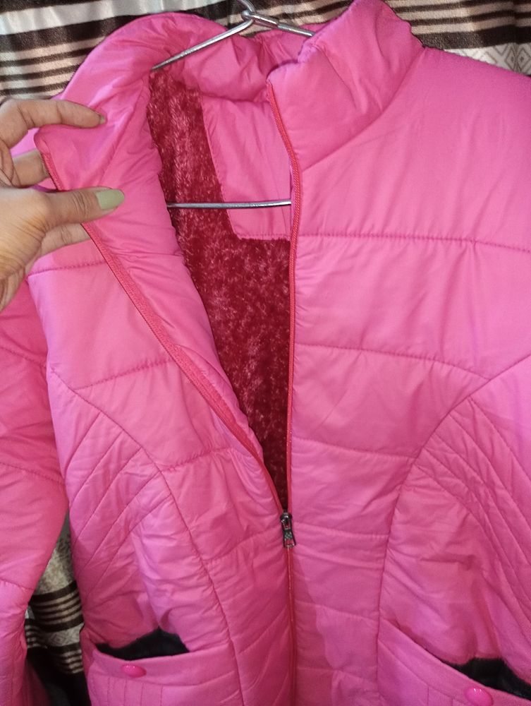 Beautiful Pink Overcoat For Women Girls