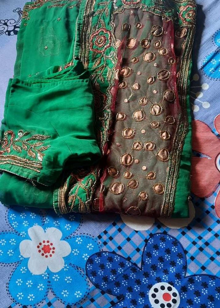 Heavy Worked Saree For Wedding.