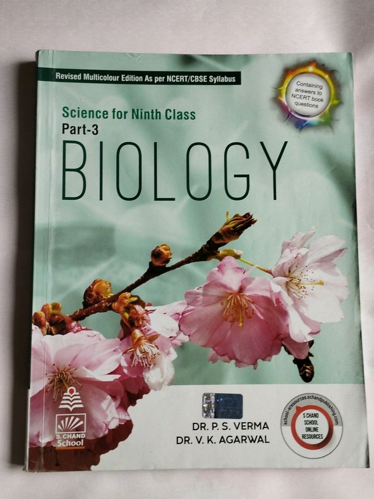 Biology Book From S. Chand For Class 9