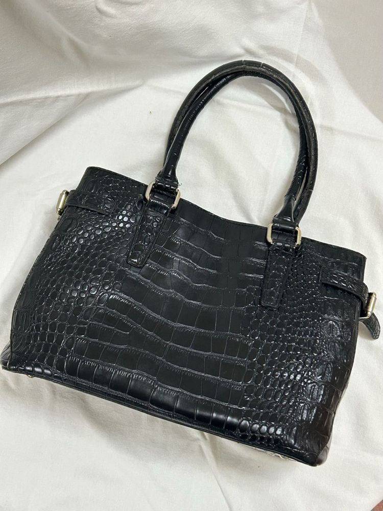 Black croc Handbag