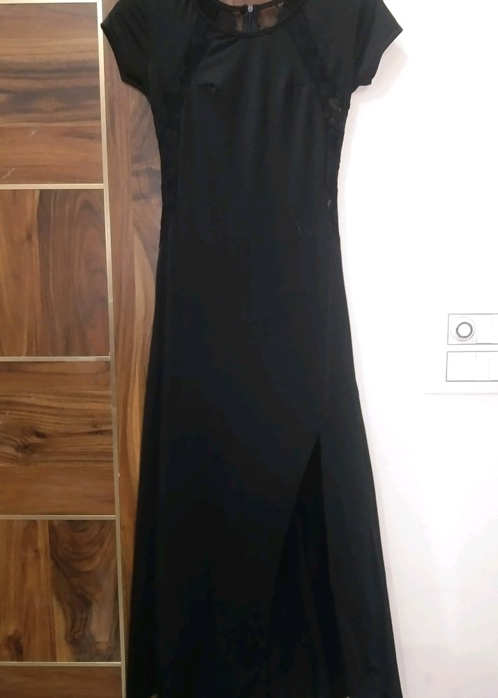 Black Slit Maxi Dress