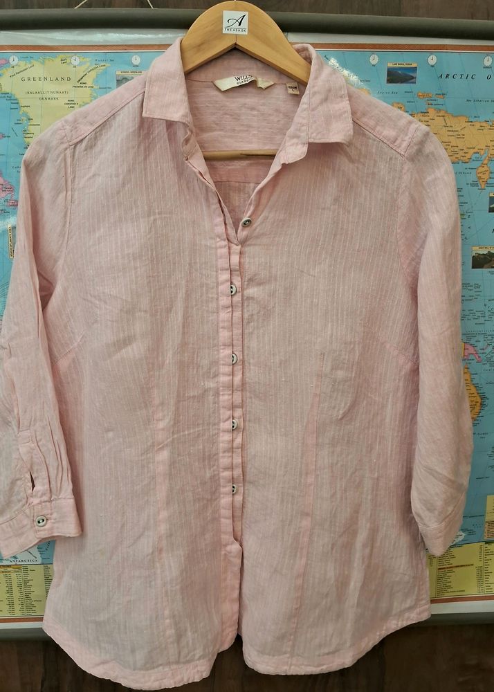 Wills Classic Formal Linen Shirt For Girls