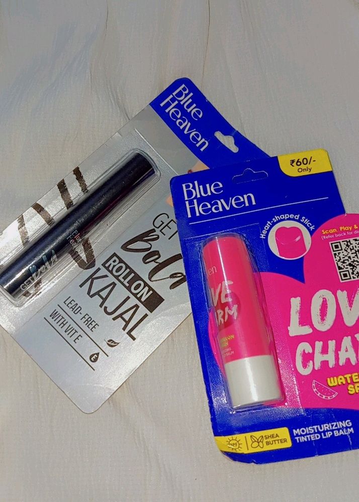 Combo Of Blue Heaven Kajal And Lip Balm