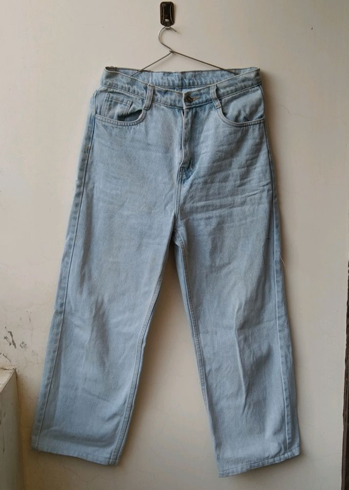 Blue Wide Leg Jeans