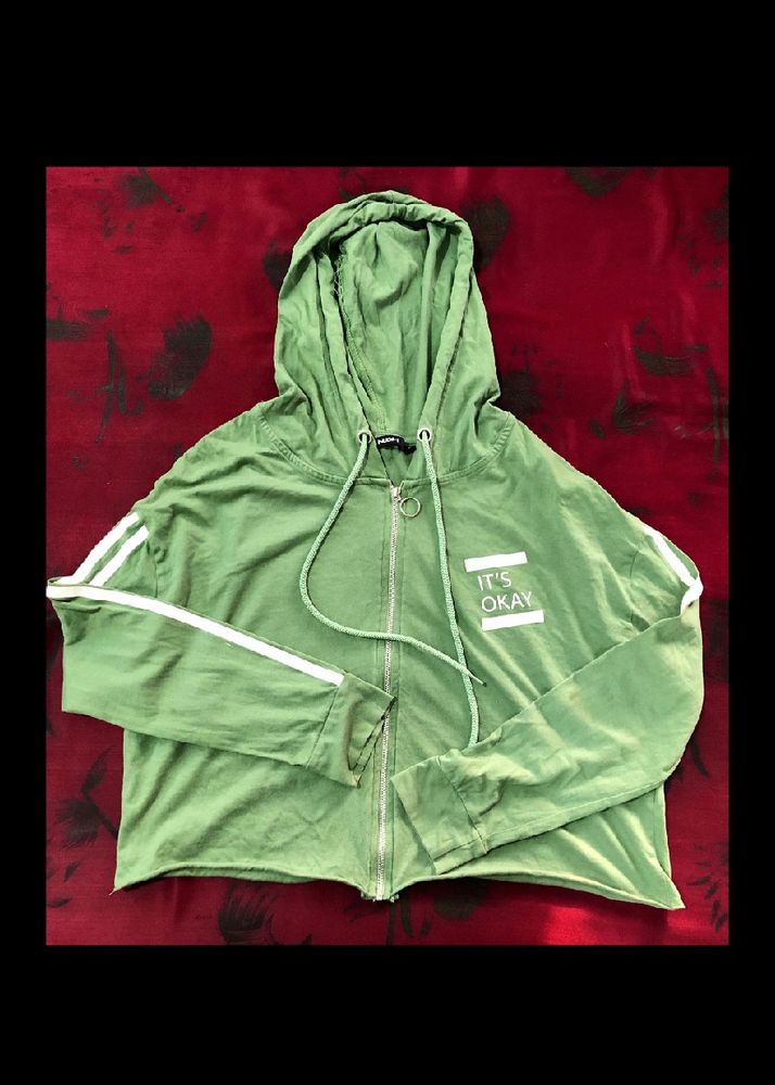 Nuon Green Zipper Top