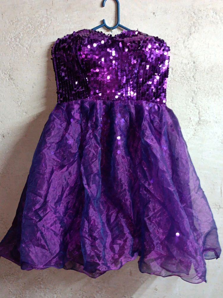 Celebrity Sequin Party Dress Mini Purple 💜