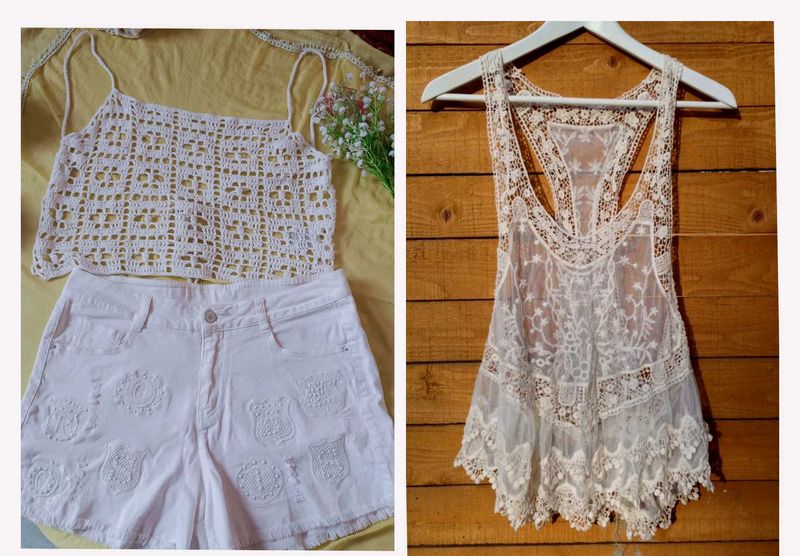 Pinteresty Beutiful 2 Crochet Top With Short