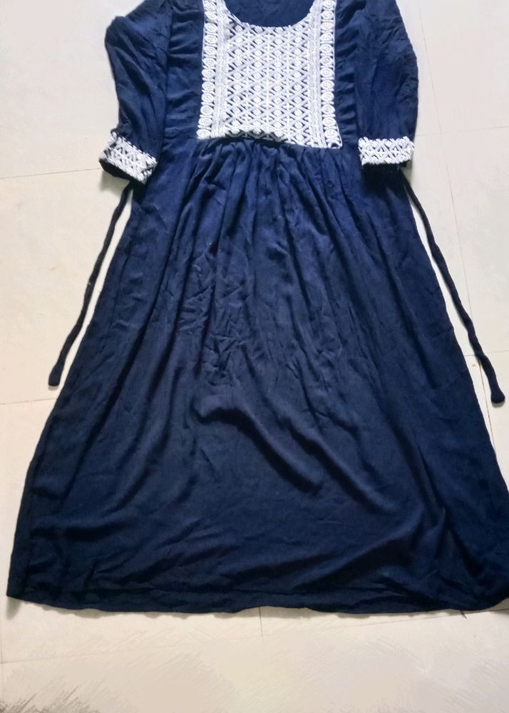 Navy Blue Kurti