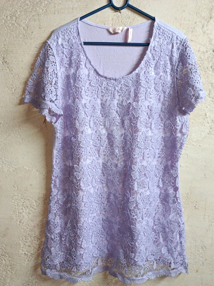 🇨🇳 MILLER'S Fashion Lace Top Layered Lavender