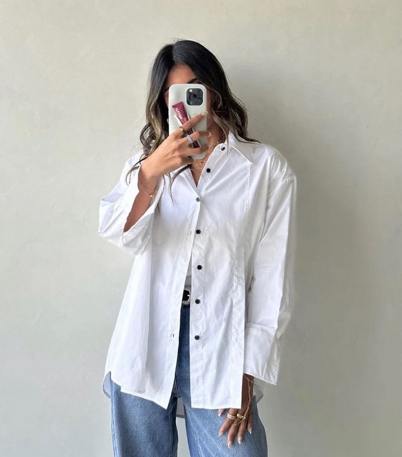 H&M OVERSIZED White Shirt New