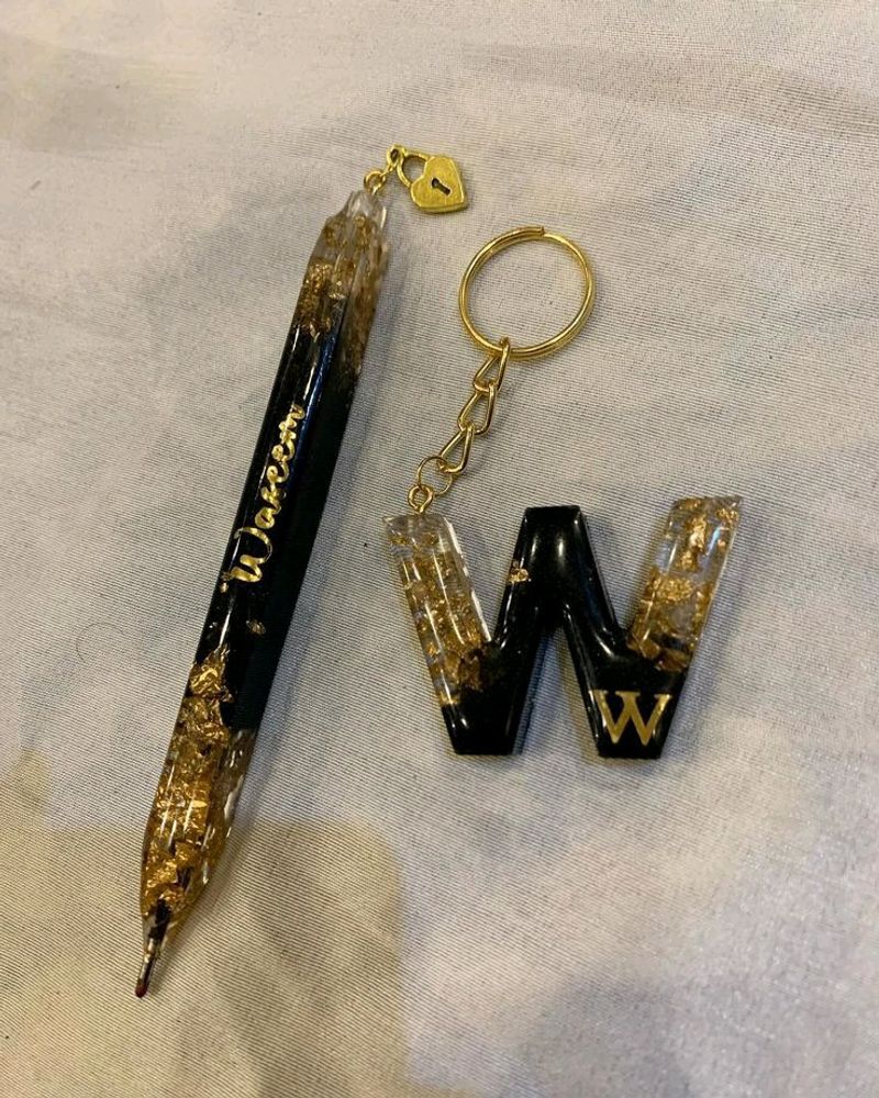 Resin Pen And Keychain