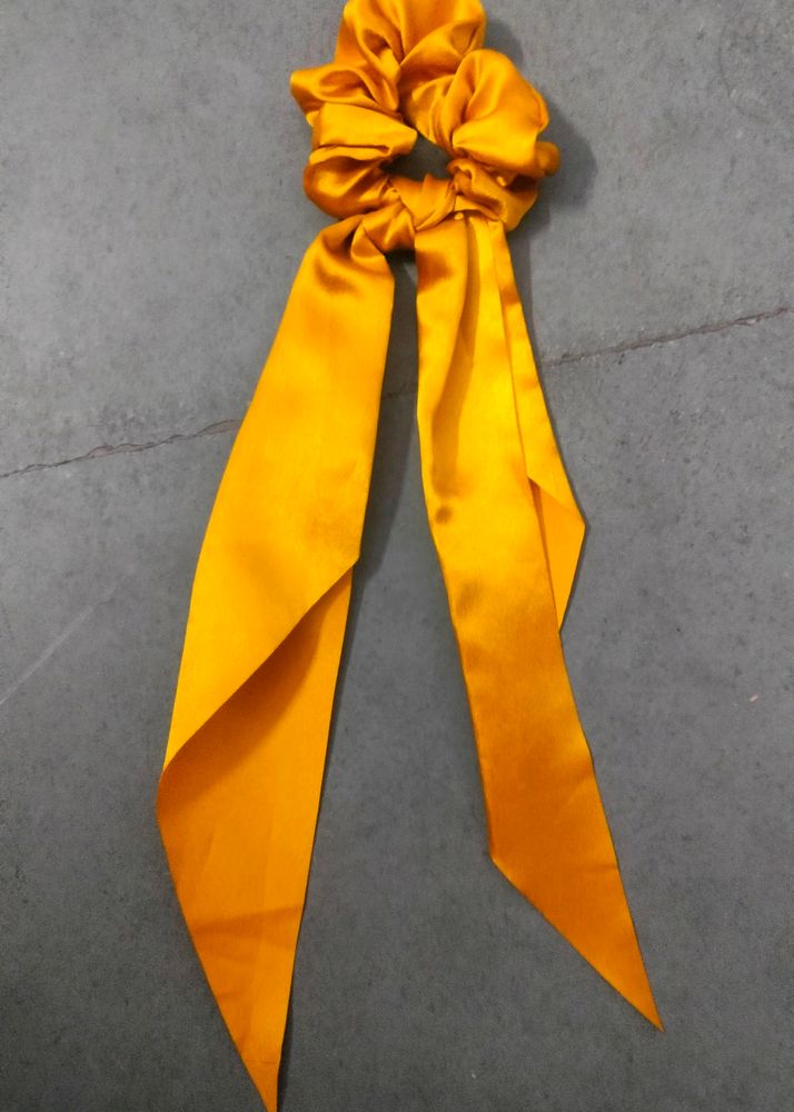 Orange Gold Scrunchie