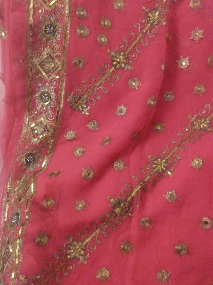 Rani Pink Designer Saree