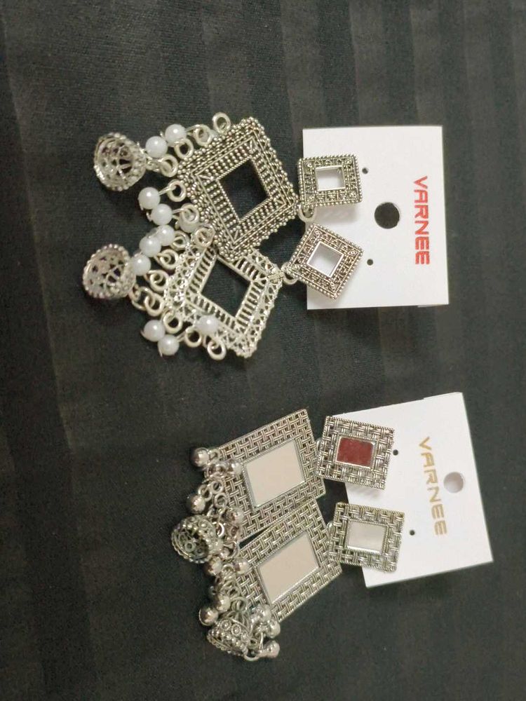 Combo Silver jhumka