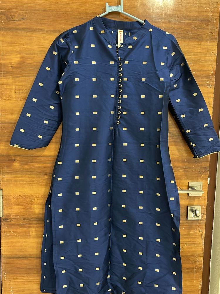 Navy Blue Anouk Festive Wear Kurta