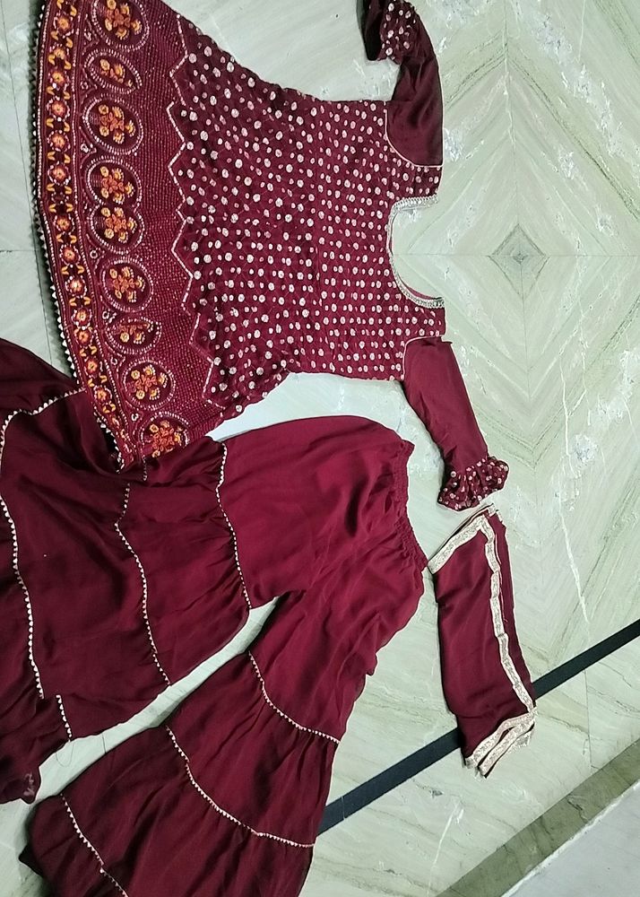 Sharara Kurti Dupatta Set +Freebies 😍