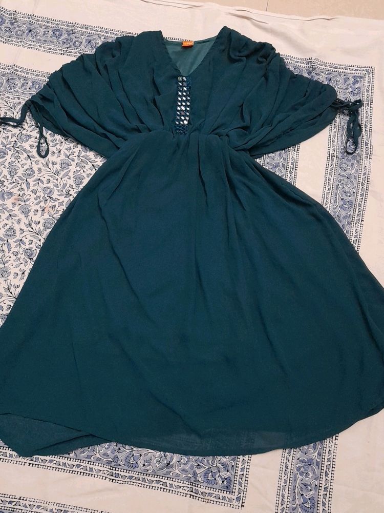 Tunic Petroleum Green Color Dress