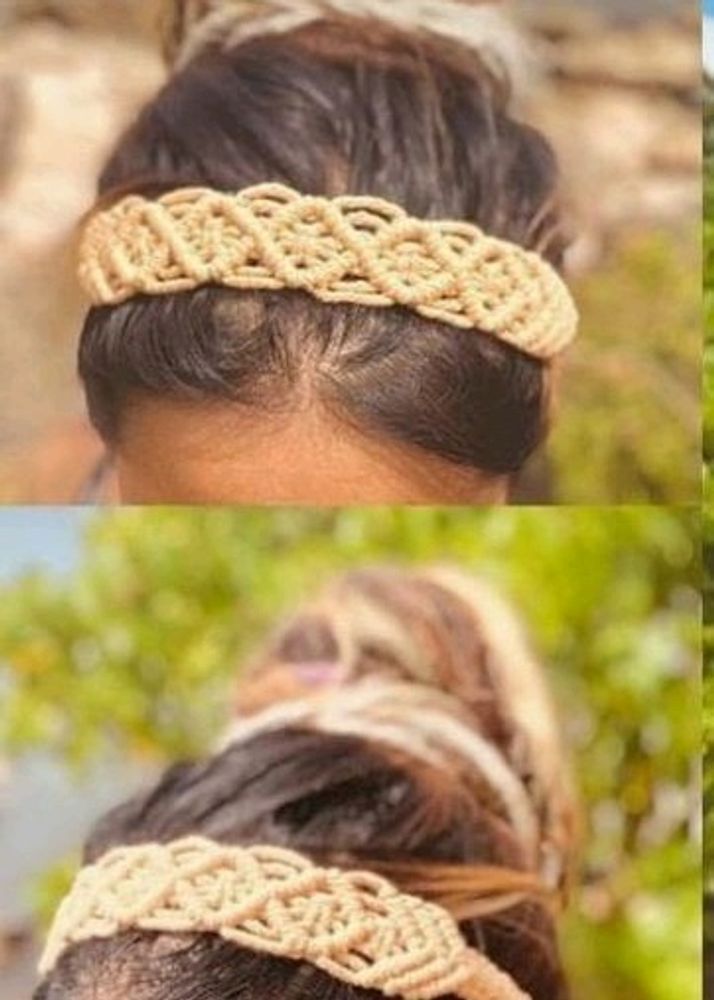 Musturd Yellow Color Macrame Headband