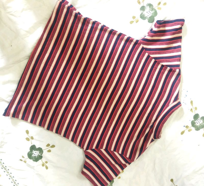 Striped Ribbed Top