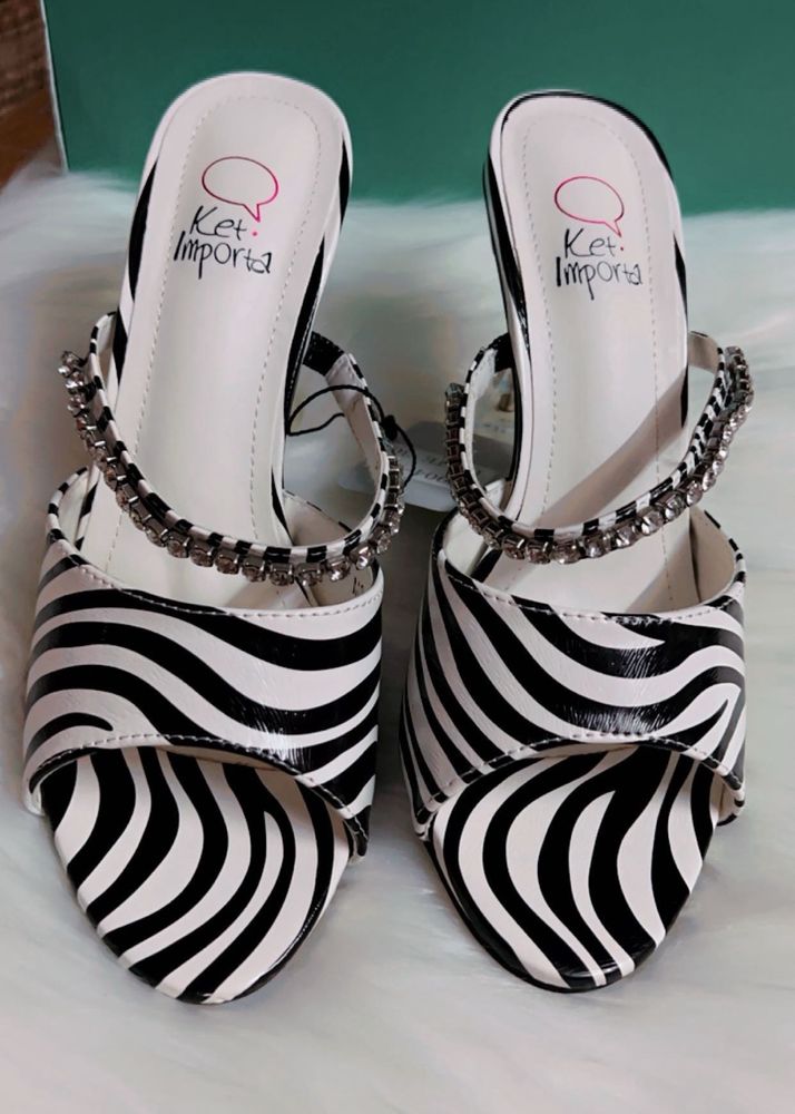 Black And White High Heels