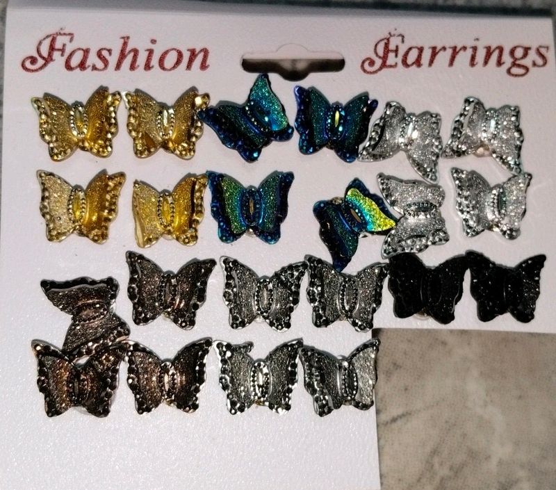 Beautiful Glittering Look Butterfly Earring #girls