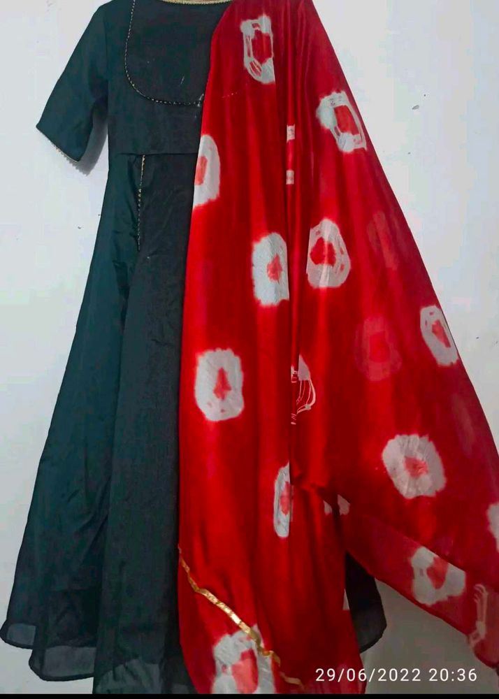 Chhat Puja Offer 🎉 Black Anarkali With Dupatta