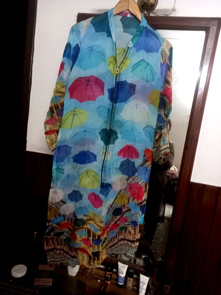 Nice Multi Colour Kurti With Zip