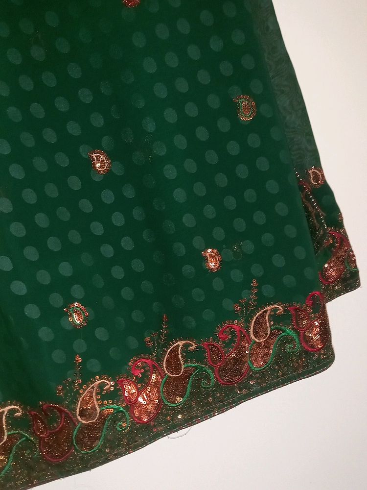 Embroidered Sequenced Saree