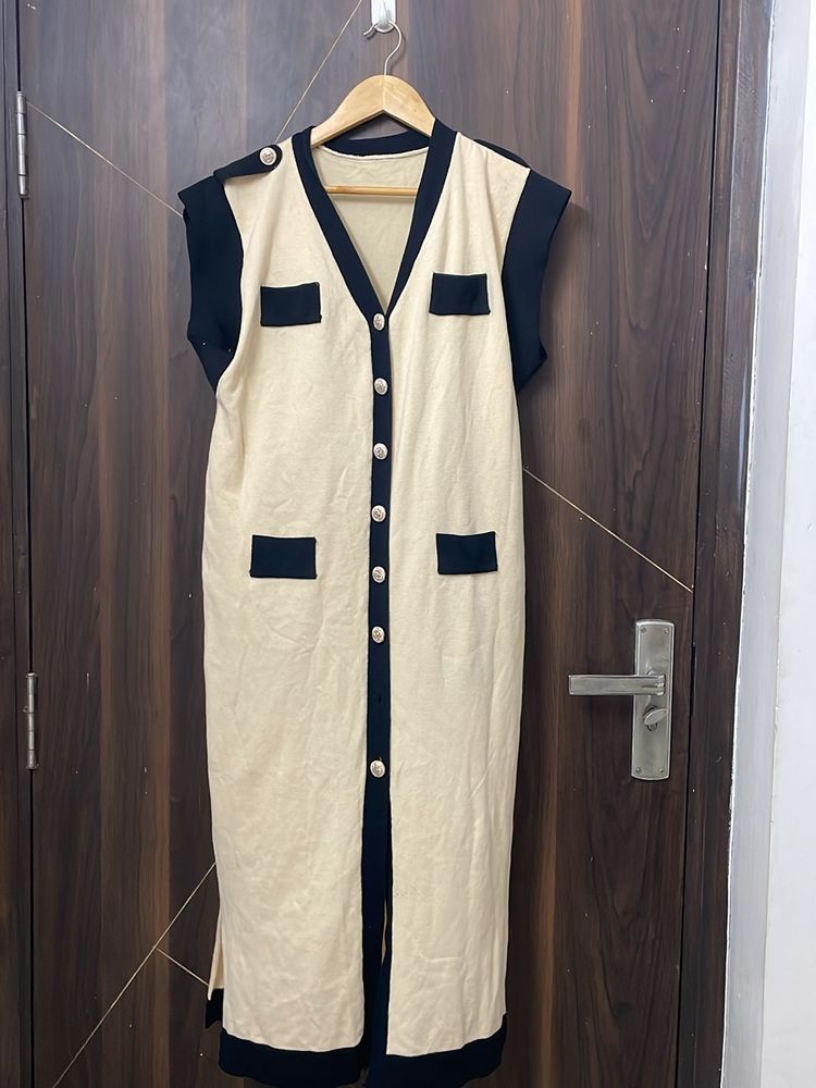 One Piece Dress With Front Versace Buttons