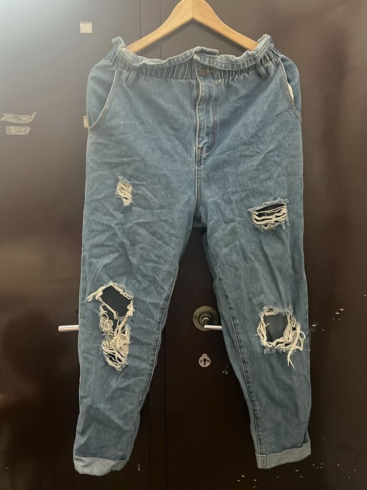 Forever 21 Ripped Denim women