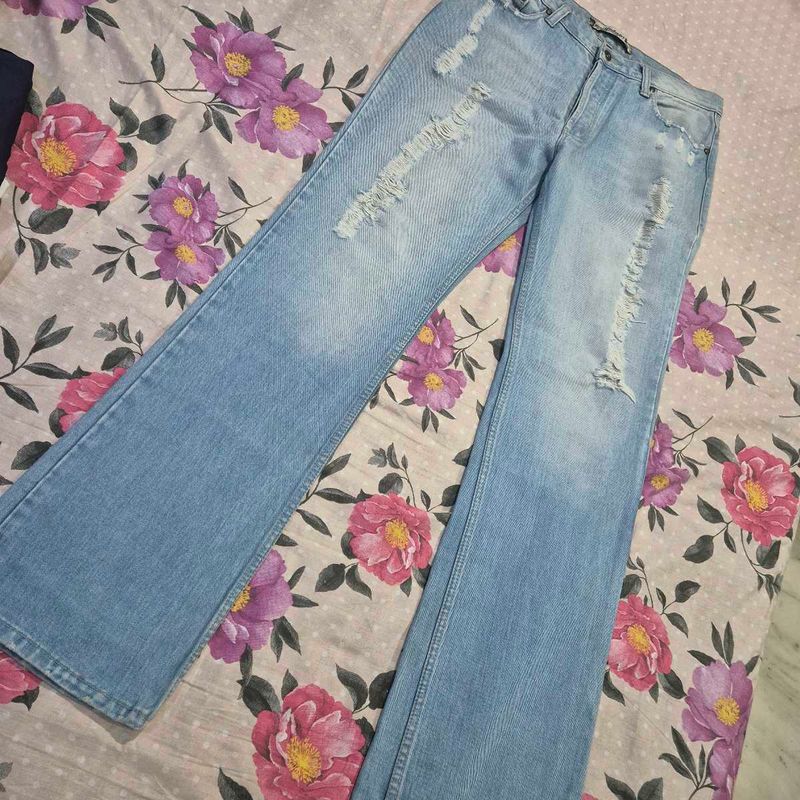 Straight Fit Denim /Jeans /Wide Leg