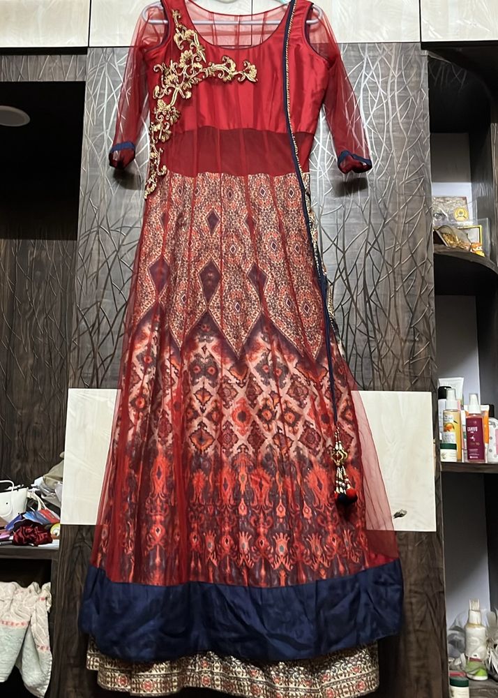 Elegant Maroon Ethnic Gown