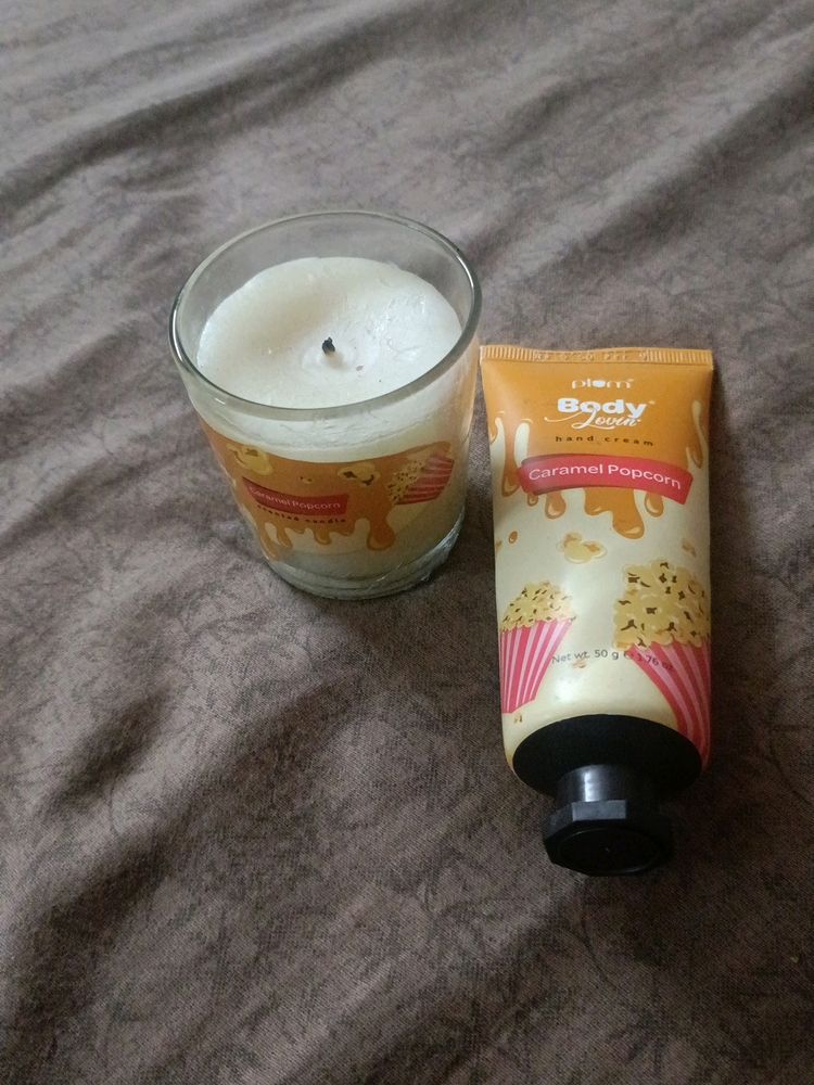 Plum Hand Cream With Scented Candle