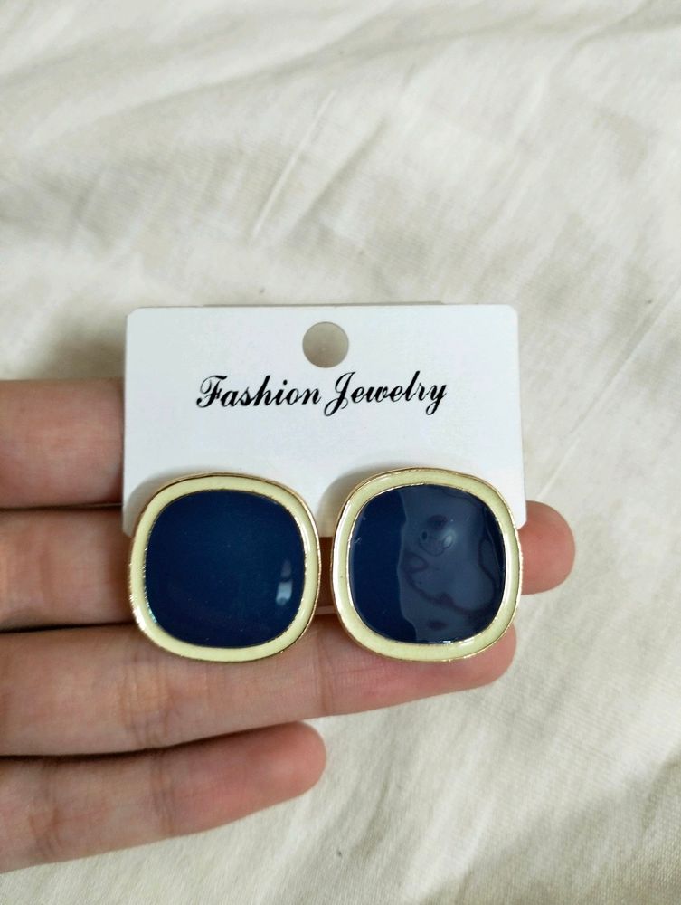 Navy Blue Earrings