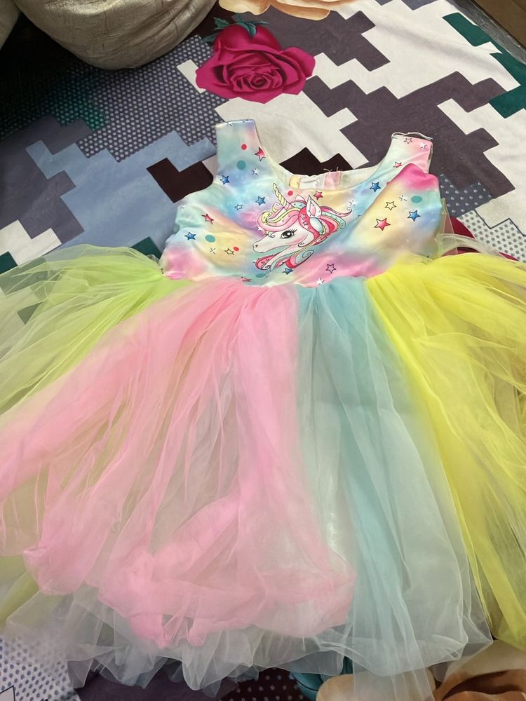 Unicorn Frock 1-3.5 Years