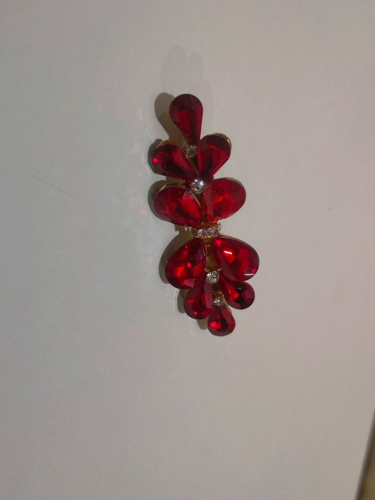 Red Crystal Hair Pin